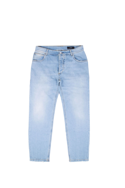 Weekday Twig mid rise v-shape waist straight leg stretch jeans in light  Verona blue