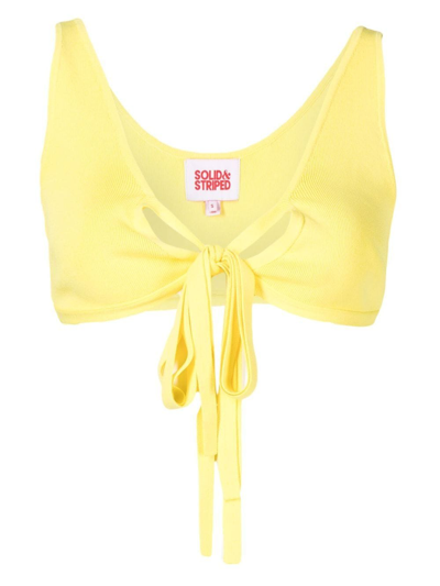 Solid & Striped The Kai Bikini Top In Yellow