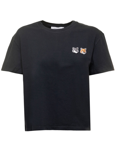 Our Legacy Double Fox Head Patch Cropped Tee-shirt In Anthracite