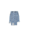 Natasha Zinko Asymmetric Denim Mini Skirt In Blue