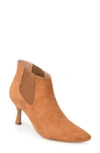 Journee Collection Elitta Vegan Leather Chelsea Bootie In Cognac