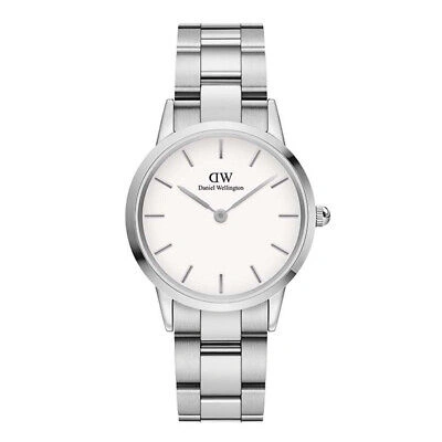 Pre-owned Daniel Wellington Dw00100205 Ladies Iconic Link Silver 32mm Watch