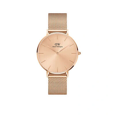 Pre-owned Daniel Wellington Dw00100472 Ladies Petite Unitone Rose Gold 36mm Watch