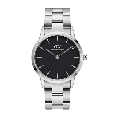 Pre-owned Daniel Wellington Dw00100204 Ladies Iconic Link Silver 36mm Watch