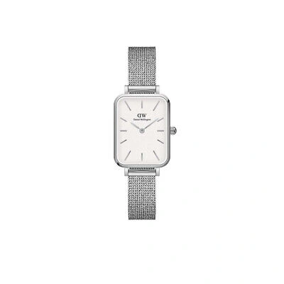 Pre-owned Daniel Wellington Dw00100438 Ladies Quadro Sterling Silver 20mm Watch