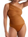 Miraclesuit Network Jena Shirred One-shoulder One-piece Swimsuit In Scotch