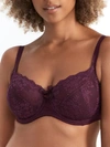 Pour Moi Flora Side Support Bra In Blackberry