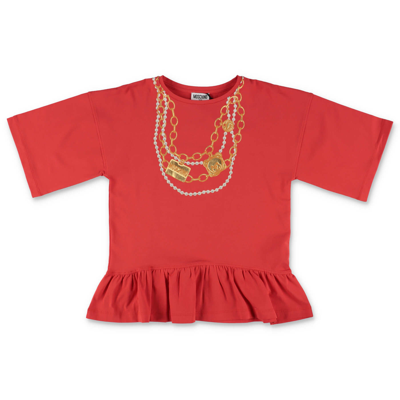 Moschino Red Cotton Jersey  T-shirt