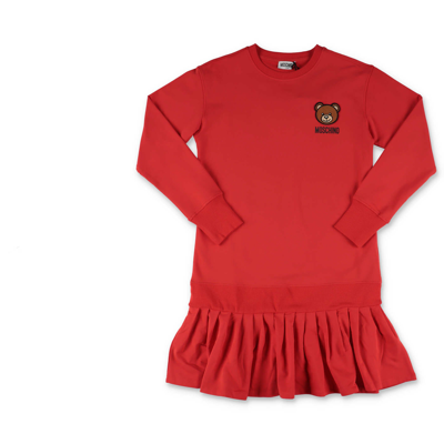 Moschino Red Cotton Jersey  Dress