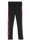 Balmain Logo-print High-waisted Leggings In Black