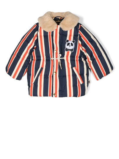 Mini Rodini Kids' Pinstripe-print Puffer Jacket In Multicoloured