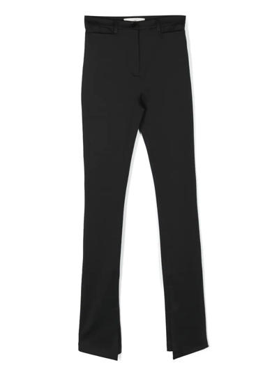 Les Coyotes De Paris Kids' Straight-leg Tailored Trousers In Black