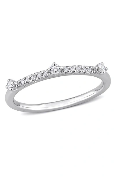 Delmar Sterling Silver Lab Created Diamond Ring