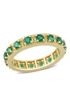 Delmar Lab Created Emerald Eternity Ring In Green