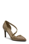 Adrienne Vittadini Newly Stud D'orsay Pump In Med Nude-pt