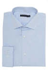 Jb Britches Yarn-dyed Solid Dress Shirt In Blue/ White