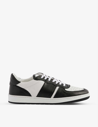 None Pillar Destroyer Leather Low-top Trainers In Blk/white