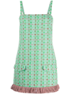 Alexis Women's Linza Tweed Mini Dress In Blue,pink