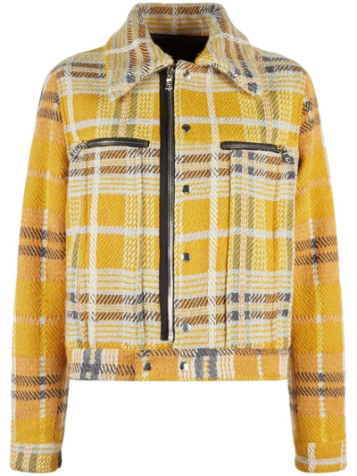 Rta Ivana Check Bomber Jacket In 黄色