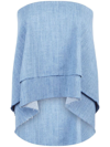 Rta ‘eliana' Strapless Layered Top In 蓝色