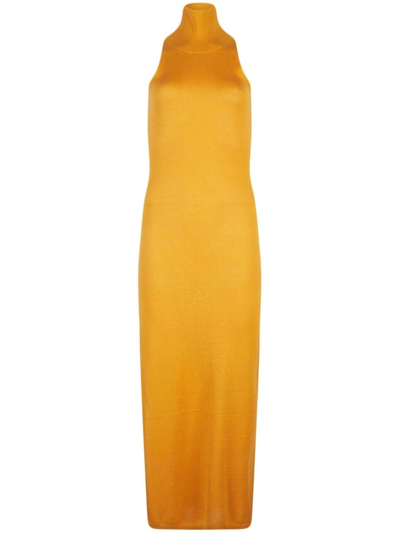 Rta Shira Midi Silk Dress In 黄色