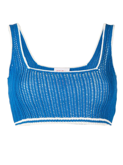 Solid & Striped The Sandra Bikini Top In Blau