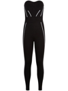 Rta Otavia Contrast-stripe Jumpsuit In Black