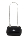 Vivienne Westwood Black Small Curb Chain Shoulder Bag In Nero