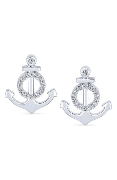 Bling Jewelry Sterling Silver Cz Nautical Boat Stud Earrings