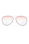 Isabel Marant 60mm Gradient Aviator Sunglasses In Red Silver / Red Gradient