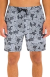 Hurley Cannonball Volley Swim Trunks In Dark Stone Grey