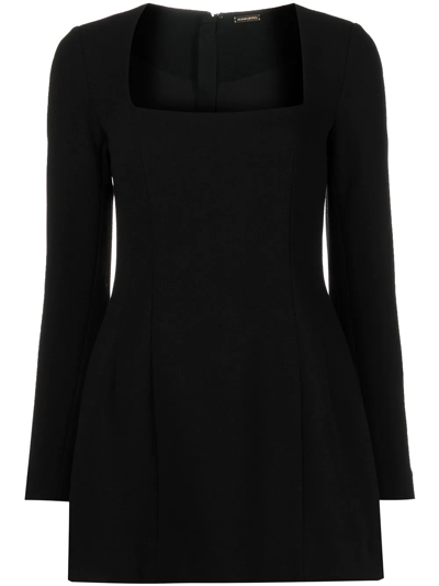 Adam Lippes Long-sleeved Sheath Dress In Black