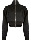 Rta Black Dulce Cropped Bomber Jacket In Black