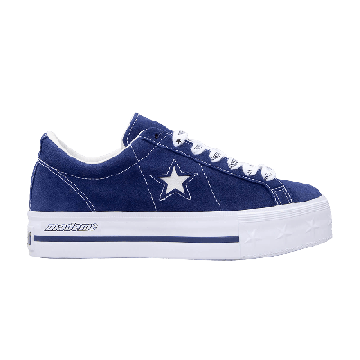 Pre-owned Converse Mademe X Wmns One Star Platform Suede Ox 'medieval Blue'