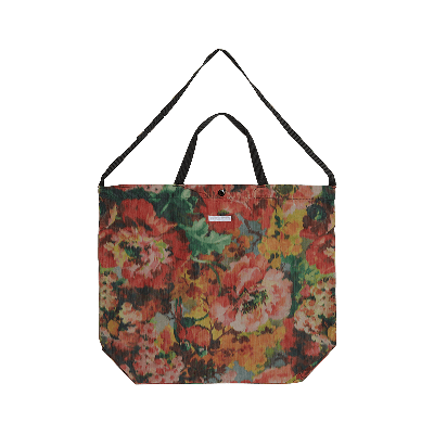 Pre-owned Engineered Garments Polyester Bag 'floral Camo' In Multi-color