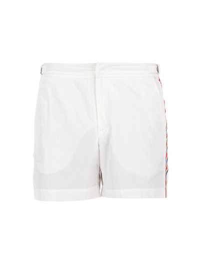 Orlebar Brown Setter Stripe-tape Shell Swimming Shorts In White
