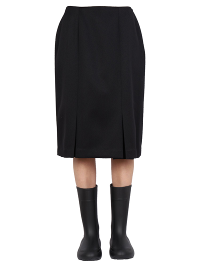 Raf Simons Straight Cut Skirt In Black