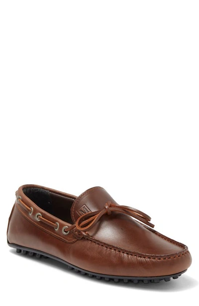 Bruno Magli Tino Suede Penny Loafer In Cognac