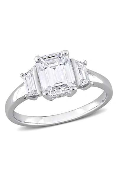 Delmar Sterling Silver Created Moissanite Ring