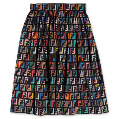 Fendi Kids Skirt For Girls In Black