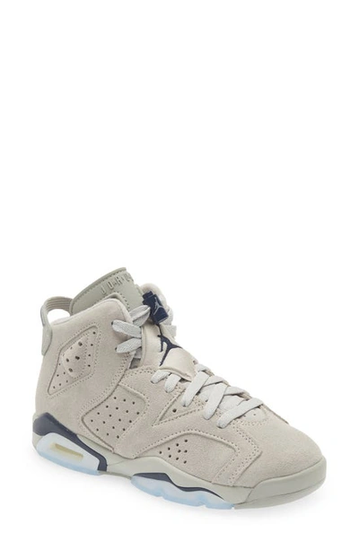 Jordan Kids' Air  6 Retro High Top Sneaker In Grey