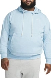 Nike Dri-fit Standard Issue Hoodie Sweatshirt In Worn Blue/ Heather/ Pale Ivory