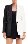 English Factory Colorblock Boyfriend Blazer In Black White