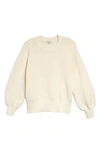 Madewell Stronger Raglan Pullover Sweater In Antique Cream
