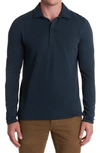 Billy Reid Cotton Blend Knit Polo Shirt In Navy