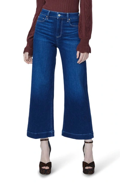 Paige Anessa High Waist Ankle Wide Leg Jeans In Praline