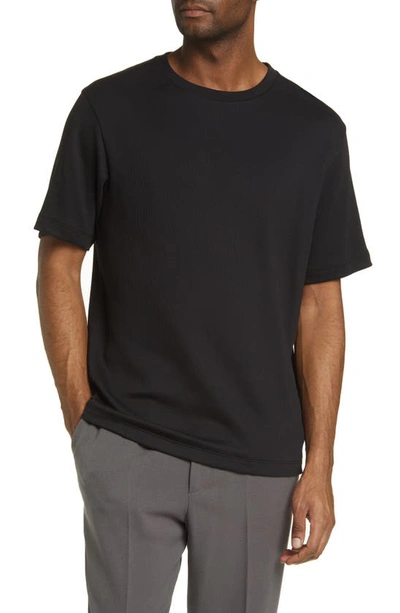 Theory Black Essential T-shirt In Black Multi