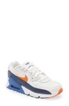 Nike Kids' Air Max 90 Sneaker In Summit White/ Orange/ Navy