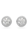 Swarovski Constella Pave Stud Earrings In Silver