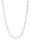 Kendra Scott Juliette Baguette Cubic Zirconia Adjustable Strand Necklace In 14k Gold Plated, 19 In White Crystal